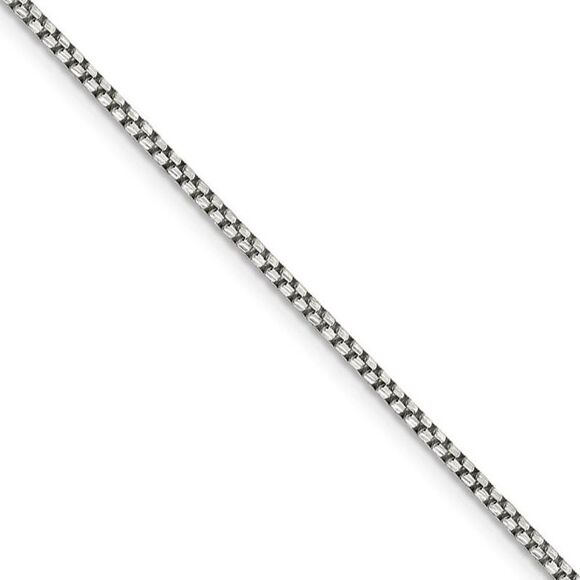 1.75mm Sterling Silver D/C Solid Round Box Chain Necklace, 20 Inch - Picture 1 of 8
